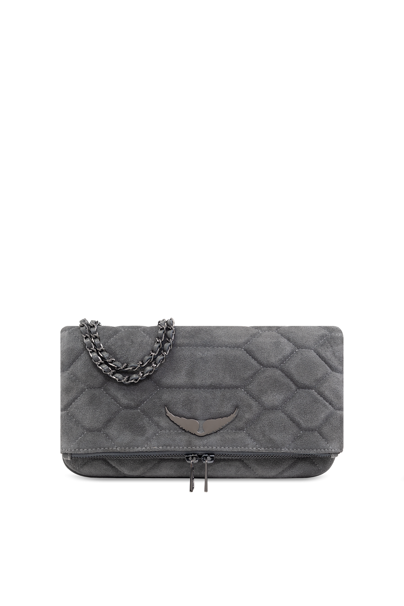 Zadig and Voltaire crossbody grey outlets leather purse